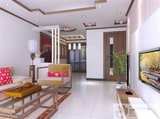 2023现代中式风格家装客厅设计图 