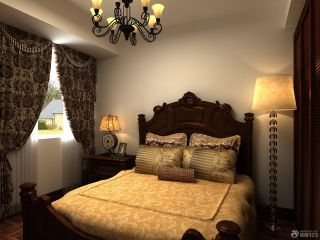 美式古典风格10平米卧室装修效果图大全