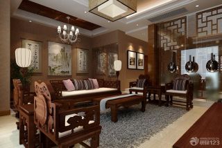 新中式风格客厅中式沙发装修效果图