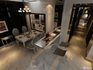 最新家庭餐厅吧台吧椅设计装修效果图欣赏