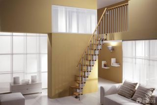 2023现代简约钢木楼梯装修样板间设计图片