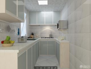 超小厨房橱柜颜色装修效果图片欣赏