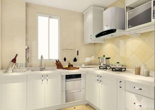 简洁三室两厅室内厨房橱柜设计效果图欣赏