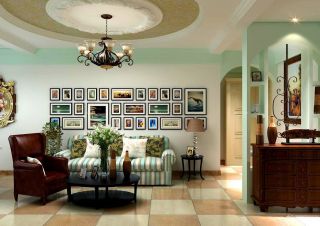 2023地中海风格小三室客厅装修效果图