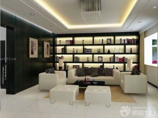 最新现代设计风格正方形客厅装修图片