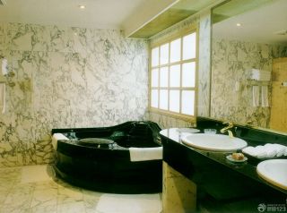 沉稳室内楼中楼浴室设计效果图大全2023图片