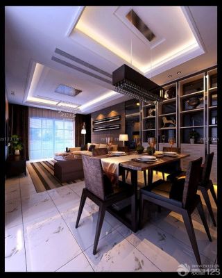 现代家居家庭客厅餐桌餐椅装修效果图欣赏