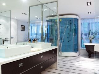 最新现代简约家庭浴室装修效果图大全2023图片