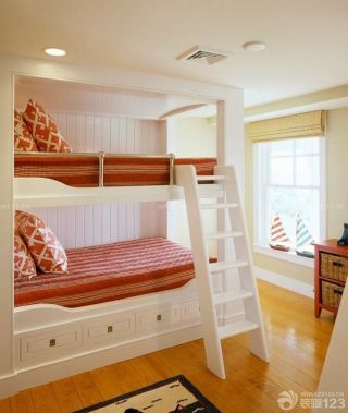 96平米家装室内母子高低床设计效果图