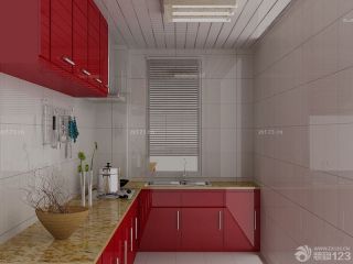 最新现代温馨厨房条形铝扣板吊顶效果图欣赏