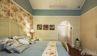 最新地中海田园混搭风格15平米卧室装修图片