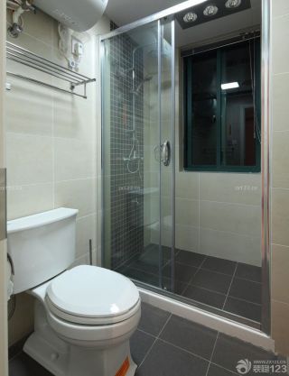 90平米家装卫生间浴室钢化玻璃隔断实景图