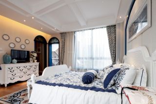 最新地中海风格卧室装修颜色图片