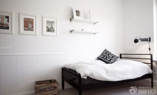 最新70平房子北欧风格卧室创意照片墙效果图欣赏