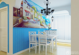 115平米户型地中海餐厅图片欣赏
