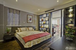 120平方中式风格卧室床效果图片欣赏