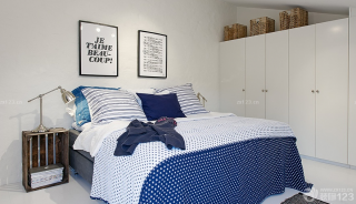 最新150平米北欧风格卧室双人床设计效果图欣赏