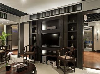 140平现代家居客厅电视柜效果图片