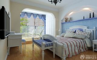 地中海风格床头背景墙设计图片欣赏