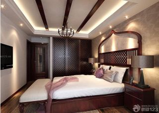 2023东南亚风格室内床装修效果图