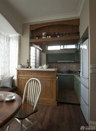 2023最新简单家居厨房美式乡村吧台图片