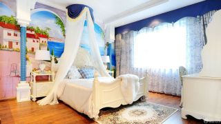 地中海风格10平方米儿童房卧室装修实景图欣赏