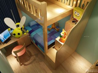 7平米小卧室儿童高低床装修图片