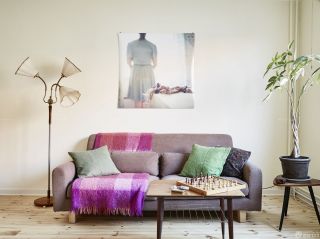北欧风格客厅双人沙发摆放效果图片