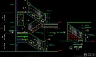 2023别墅CAD旋转楼梯平面图