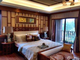 东南亚风格床头背景墙设计图片欣赏