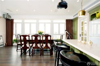 2023最新美式风格家居厨房吧台设计效果图片