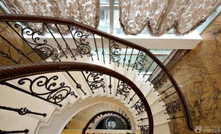 中式新古典风格别墅楼梯设计图片大全
