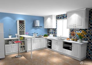 家装开放式厨房简欧风格整体橱柜装修样板