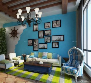 地中海风格简单一室一厅装修设计效果图