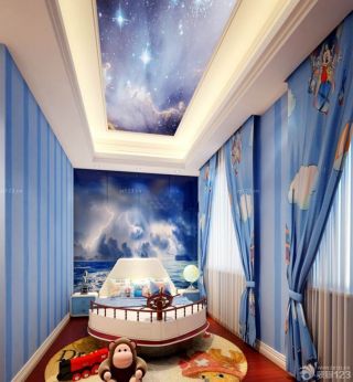 地中海风格儿童房儿童床设计图片