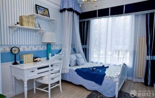 地中海风格女生卧室窗缦设计图片大全