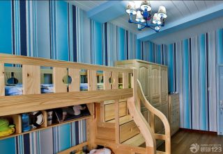 儿童小房间实木儿童床设计效果图片大全