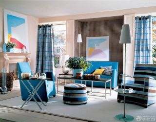 2023地中海家庭室内客厅沙发套装修实景图