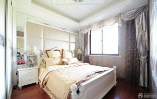 小户型卧室欧式飘窗窗帘设计效果图欣赏