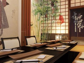 日式餐厅壁画搭配设计效果图欣赏