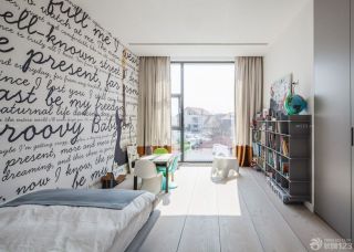最新40平米一居室  卧室飘窗窗帘设计效果图片