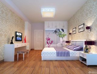 现代简约风格40平方单身公寓床装修图片欣赏