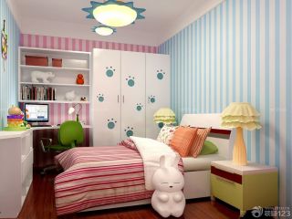 最新简约田园风格小户型儿童房间布置效果图欣赏