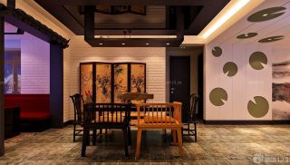 中式餐厅古代屏风设计效果图