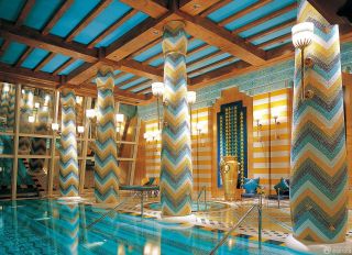 2023最新迪拜七星级酒店室内游泳池设计图片