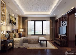 2023最新中式卧室窗帘设计效果图欣赏