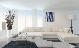 简约风格130平米客厅沙发背景墙简单装修效果图2023