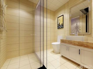 100平米两室两厅户型简约卫生间装修设计图片欣赏
