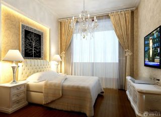 现代简约欧式风格70平米两居室卧室装修效果图欣赏
