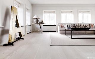 现代北欧风格白色木地板装修图片